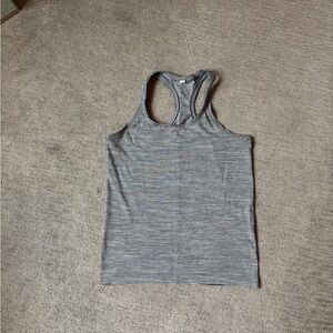 lululemon athletica Gray Striped Racerback Tank